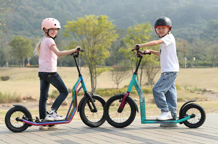 STAR SCOOTER Kinder Tret Roller ab 8 Jahre | City Kick Scooter Luftreifen Höhenverstellbar 16 Zoll N