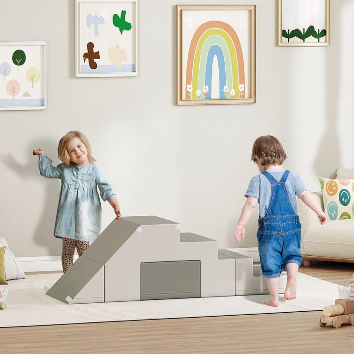 HOMCOM 2 TLG. Schaumstoff Bausteine Kinder Softbausteine Weiche Riesenbausteine Schaumstoffblöcke fü