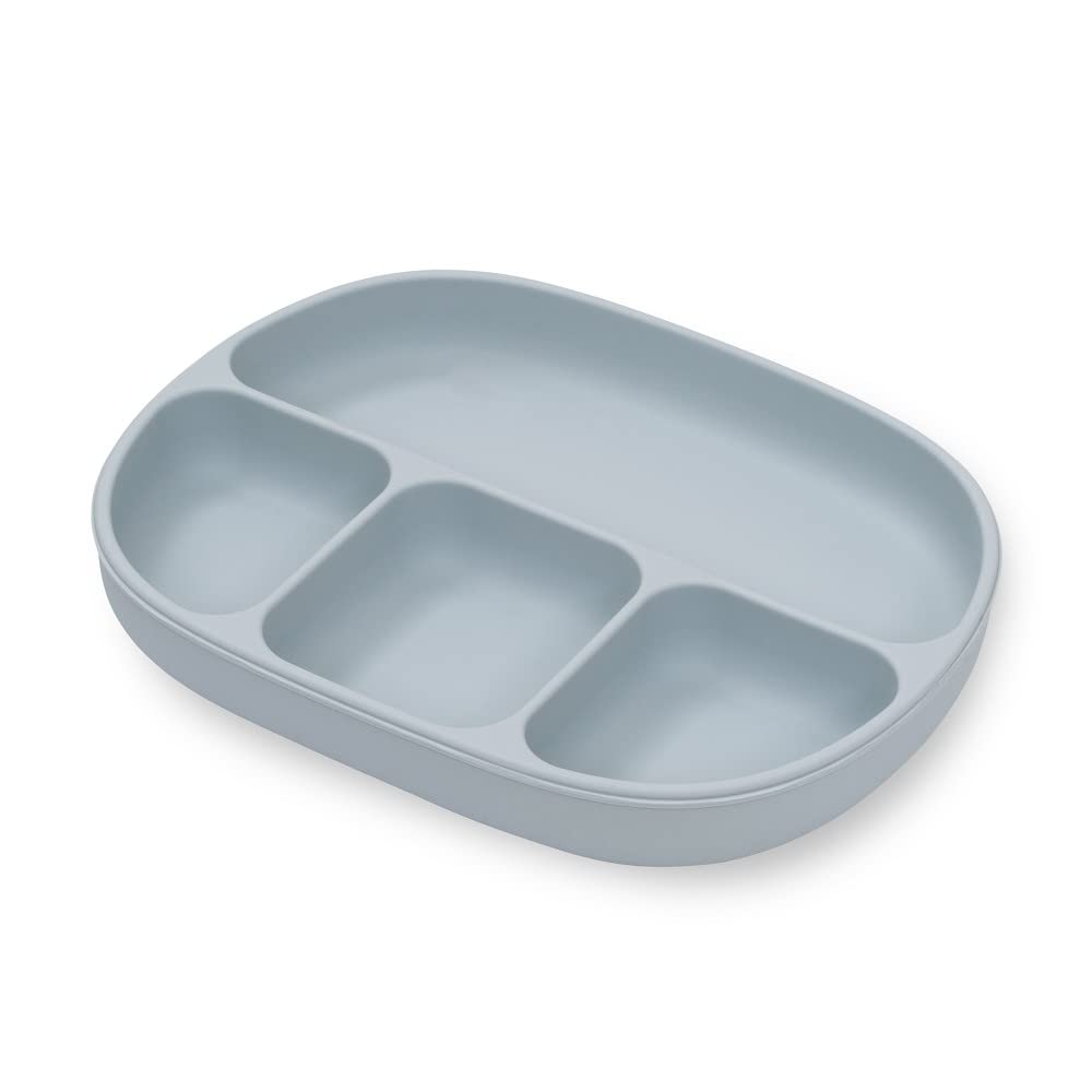 Interbaby Blaue Teller mit Silikondeckel, SI008-73