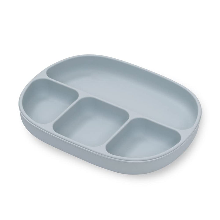 Interbaby Blaue Teller mit Silikondeckel, SI008-73