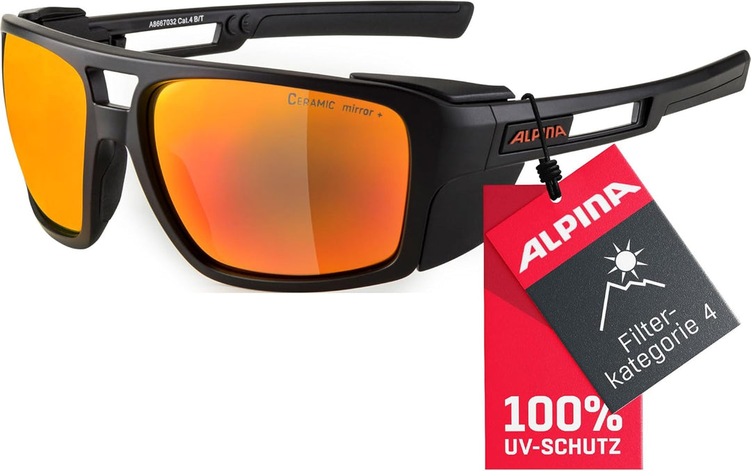 ALPINA SKYWALSH - Wasserabweisende und Beschlagfreie Sport- & Fahrradbrille Mit 100% UV-Schutz Für E