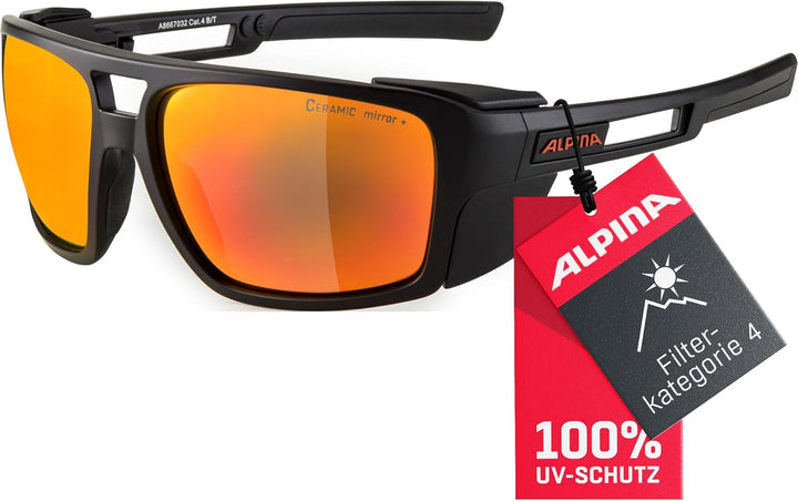 ALPINA SKYWALSH - Wasserabweisende und Beschlagfreie Sport- & Fahrradbrille Mit 100% UV-Schutz Für E