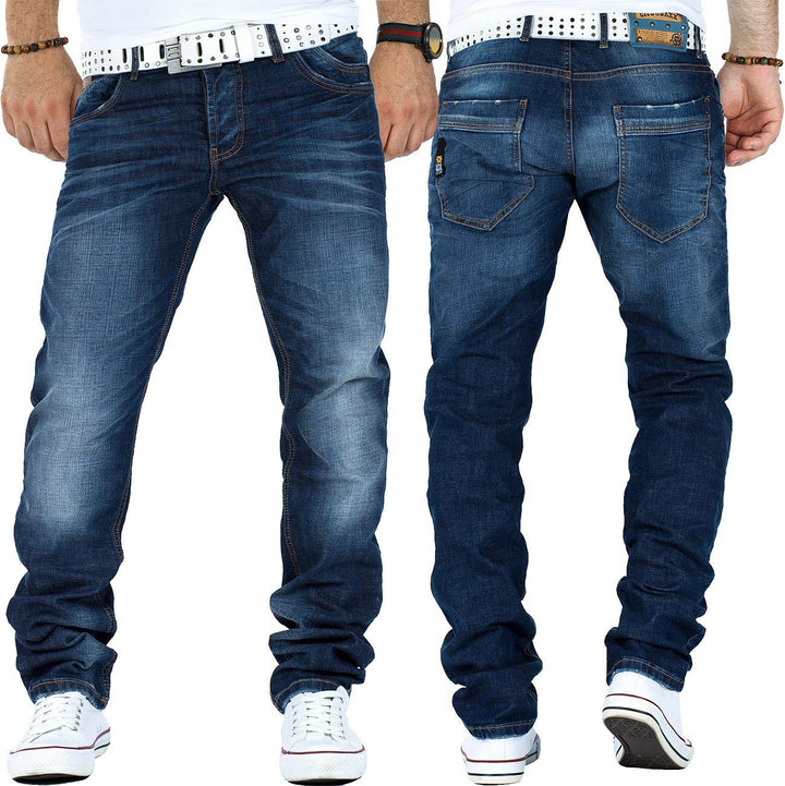 Cipo & Baxx Herren Jeans – Stilvolle Regular-Fit Denim mit Kontrastnähten | 5-Pocket-Design & Stone-