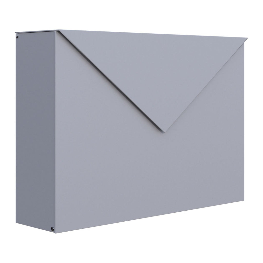 Briefkasten Design Wandbriefkasten Letter Grau Metallic - Bravios