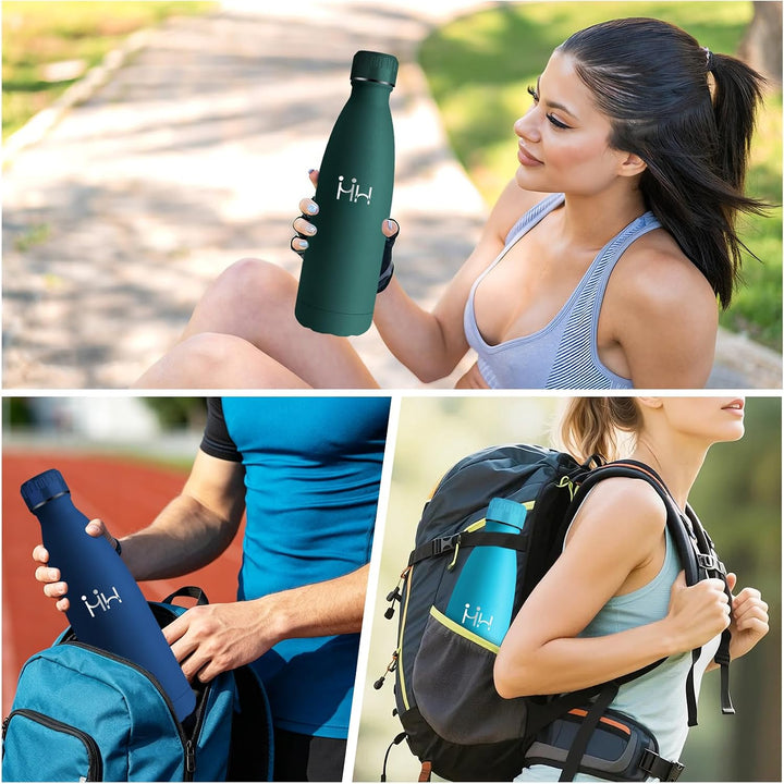 Edelstahl Trinkflasche 1l, Thermosflasche, BPA-Frei, Trinkflasche Auslaufsicher, 24h Kalt &amp; 12h Warm