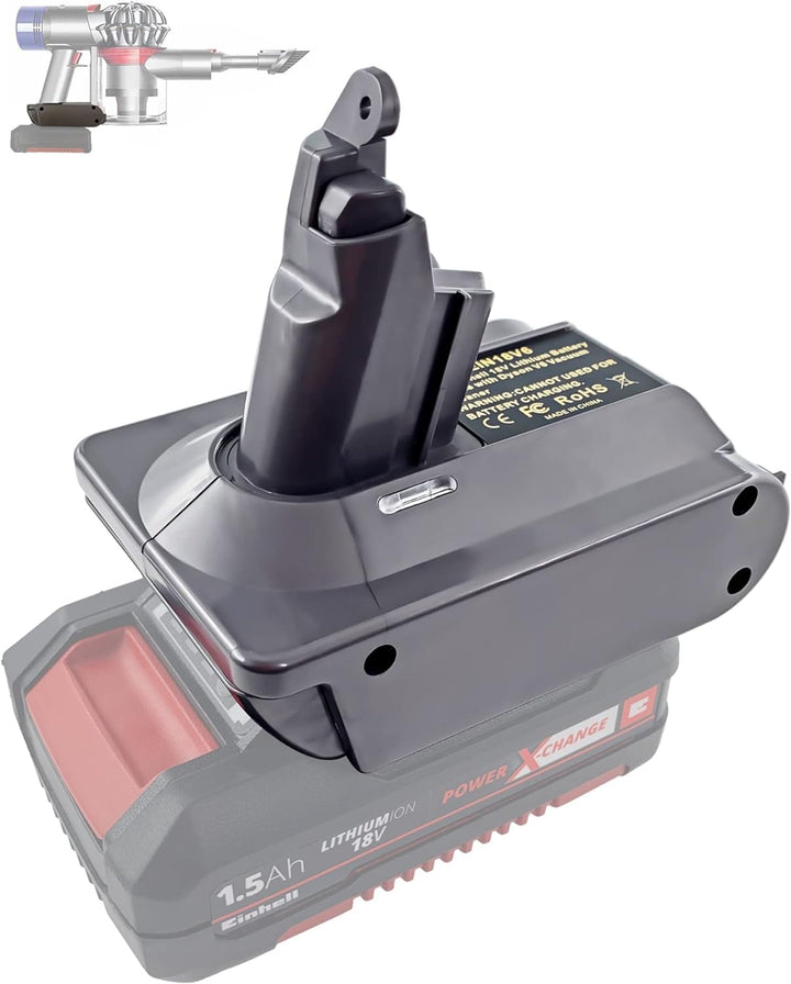 EIN18V6 Für Dyson V6 Batterie-Ersatzadapter für Einhell PXC 18V Akku Konverter für Dyson V6 SV03 SV0