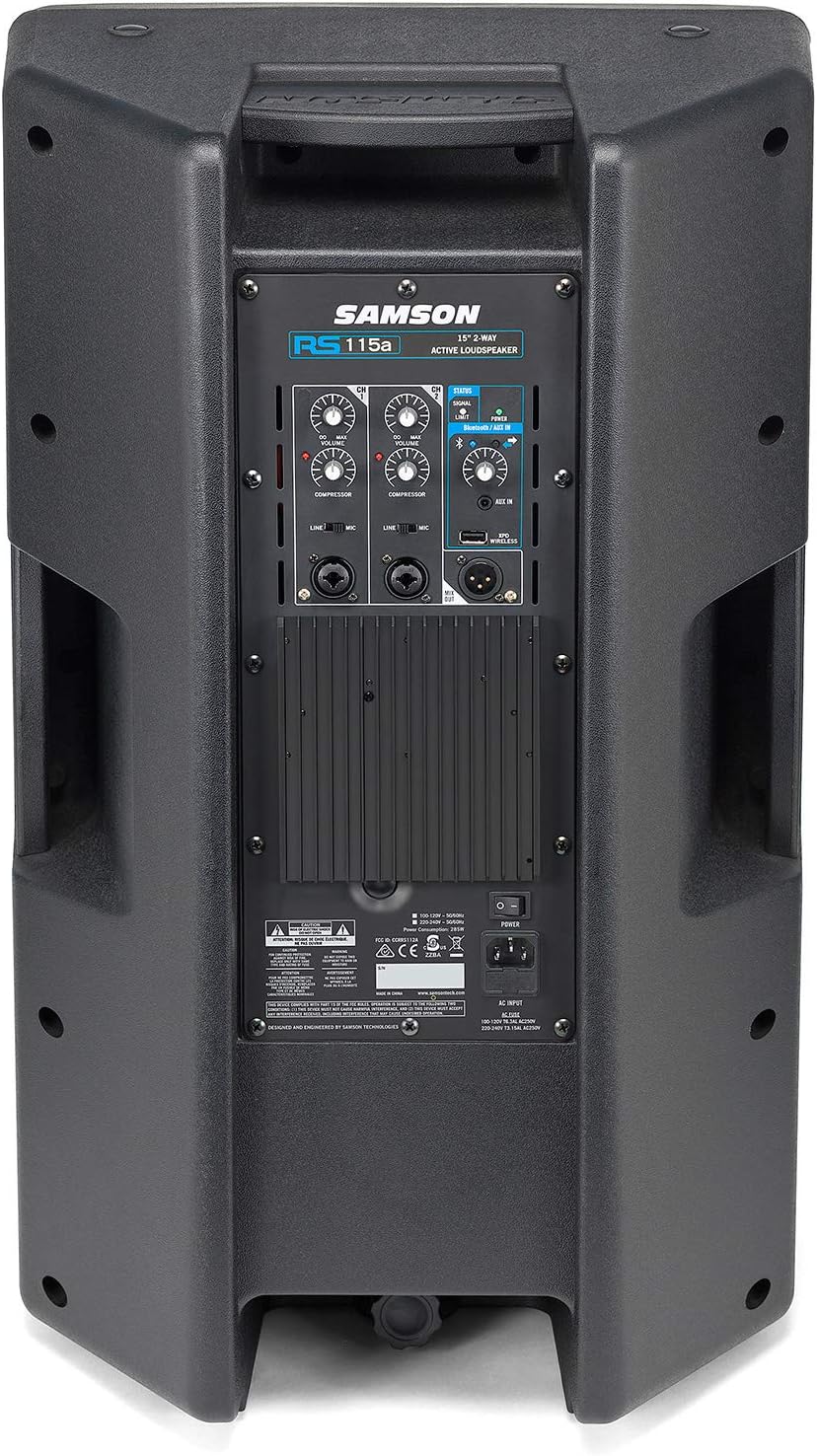 Samson Technologies RS115a Lautsprecher mit Strom versorgt
