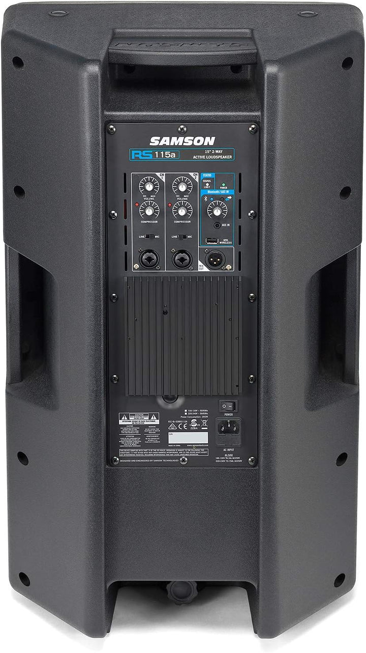 Samson Technologies RS115a Lautsprecher mit Strom versorgt