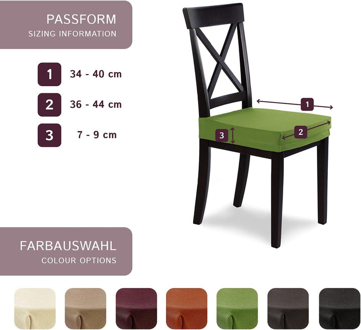 SCHEFFLER-Home Stuhlbezug Marie Grün/Stuhlbezug 4er Set elastische Stuhlbezüge mit Fleckschutz/wasse