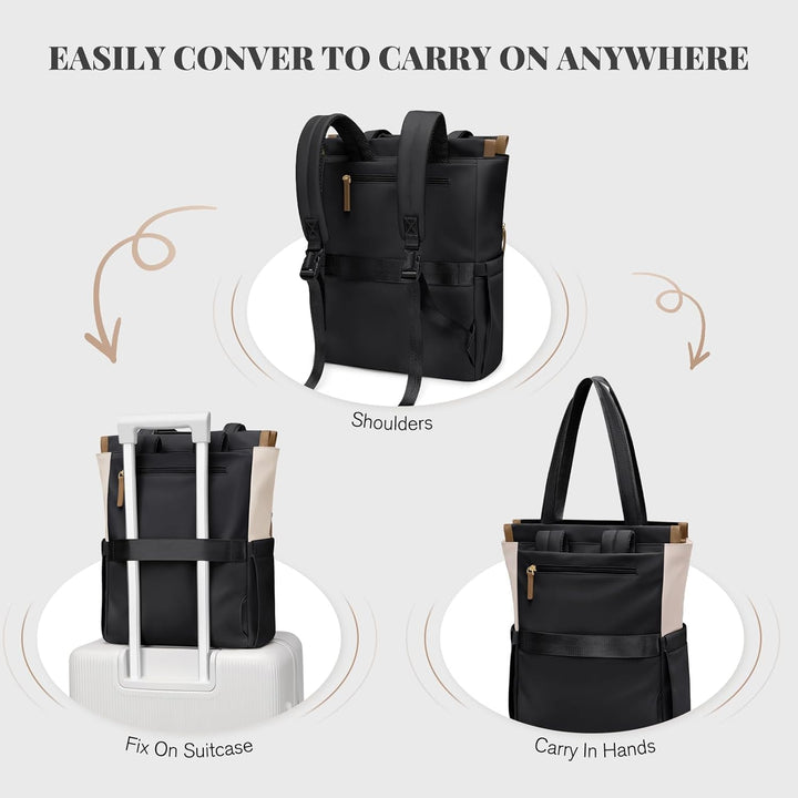 GOLF SUPAGS Convertible Laptop-Rucksack für Frauen Casual Daypack Notebook Tote Bag für Arbeit Hochs