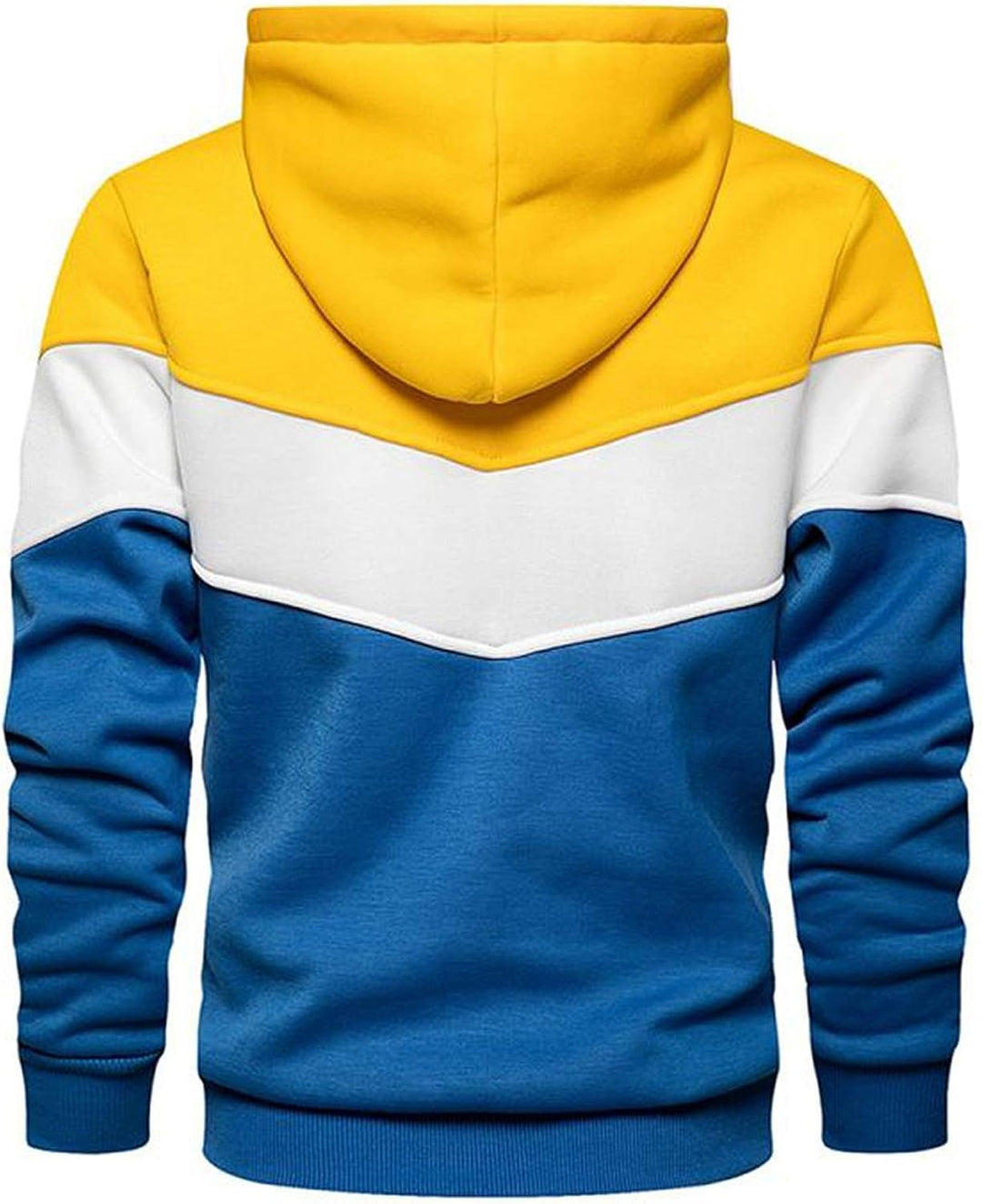 KENAIJING Herren Hoodie, Herren Sweatshirt Jacken Unisex Pullover Long Sleeve Kapuzenpullover S Gelb