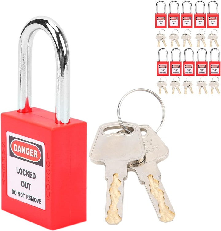 Lockout-Schloss, 38 Mm Rutschfestes, Korrosionsbeständiges Vorhängeschloss, mit 2 Schlüsseln Pro Sch