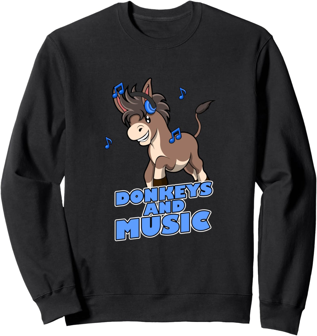 Baby Esel und Musik Musiker Notenschlüssel Sweatshirt