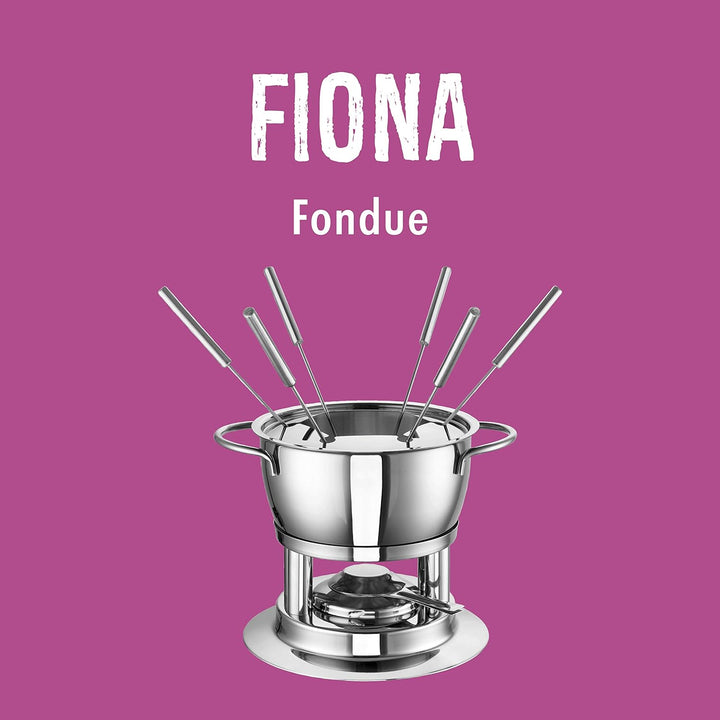 Rohe Fonduetopf Fiona aus Edelstahl hergestellt, mit einem Volumen von: 2,20 l, in der Grösse: 18cm,