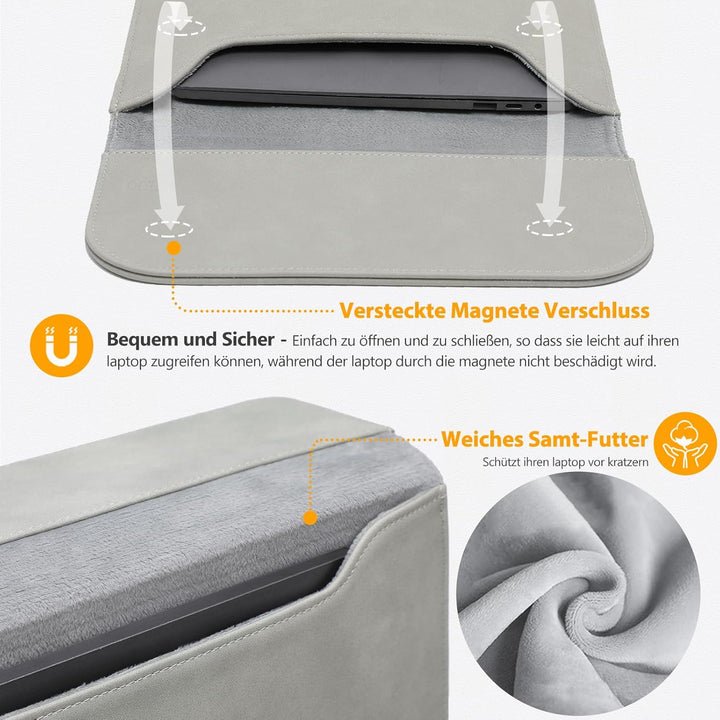 HYZUO 13,3-14 Zoll Laptophülle für MacBook Pro 14 M5/M4/M3/M2/M1 Pro/Max 2026-2021, 13,3" MacBook Ai