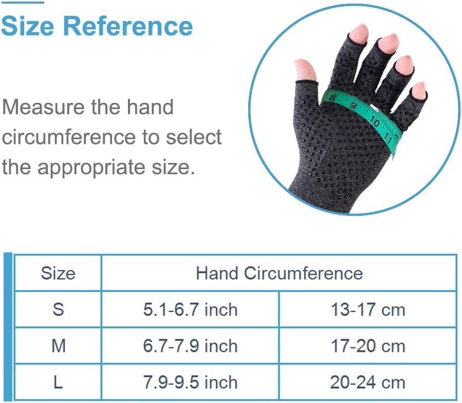 Donfri 2 Paare Arthritis Handschuhe Kompressionshandschuhe Fingerlose handschuhe fr Schmerzlinderung