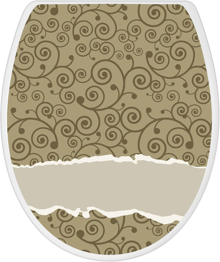 banjado Toilettendeckel mit Absenkautomatik 44,5x37cm - Soft Close Toilettensitz - WC Sitz mit Absen