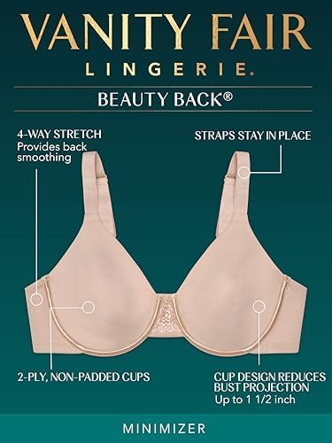 Vanity Fair Damen Minimizer-BH, Undurchsichtige 70F Star White, 70F Star White
