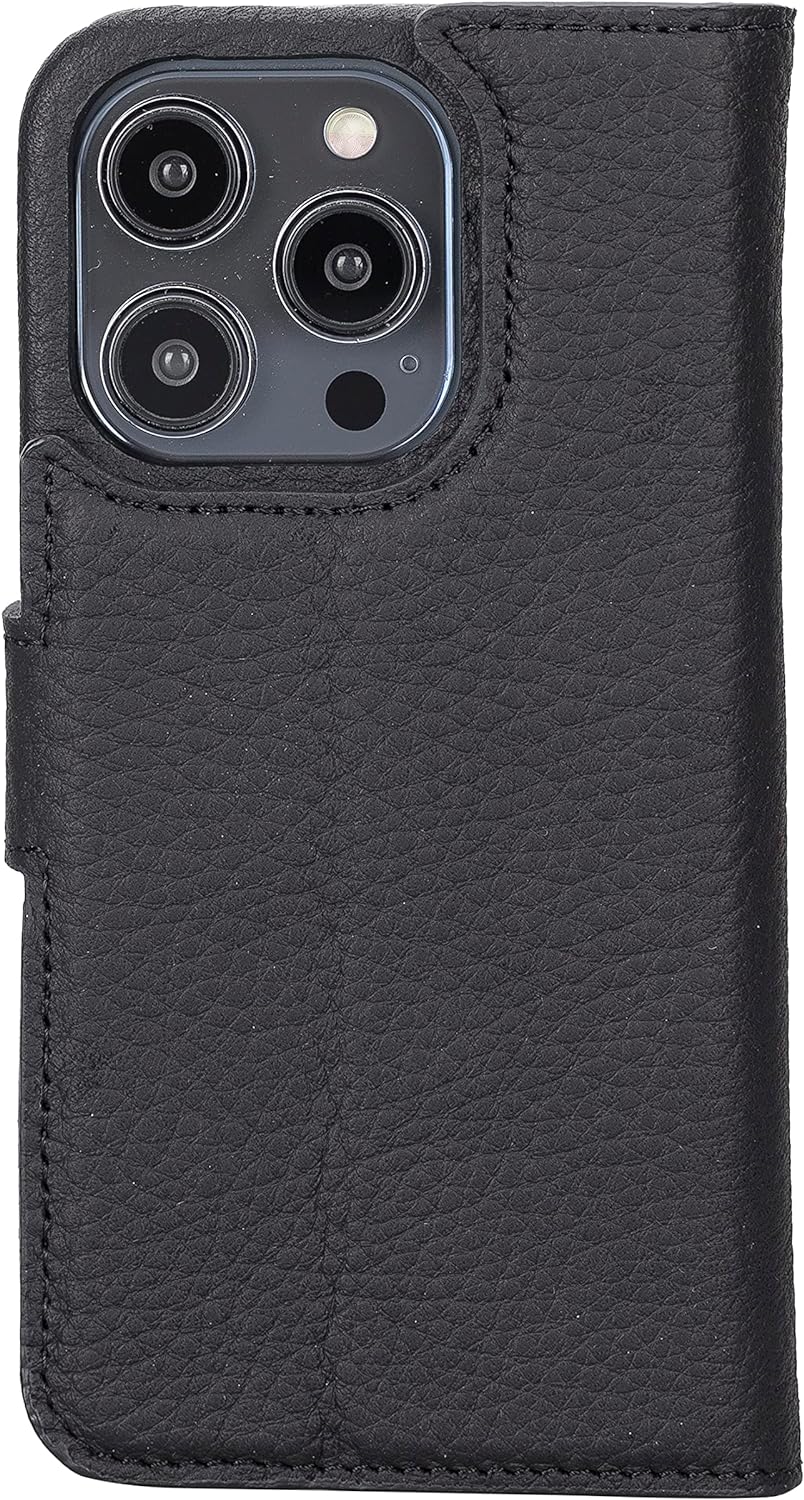 Solo Pelle Lederhülle kompatibel für iPhone 14 Pro in 6.1 Zoll abnehmbare Hülle (2in1) inkl. Kartenf