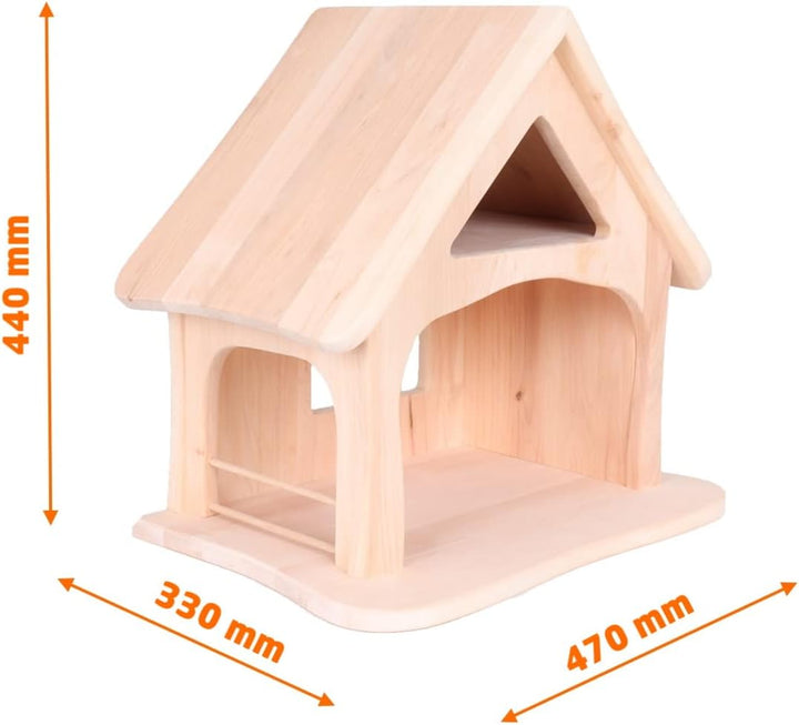 Holzspielzeug Peitz Kleine Massivholz-Weihnachtskrippe 2444 - Kinder-Bauernhof - Krippenstall