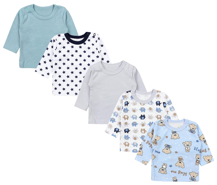 TupTam Baby Jungen Langarmshirt 5er Set 80 Mehrfarbig 10, 80 Mehrfarbig 10