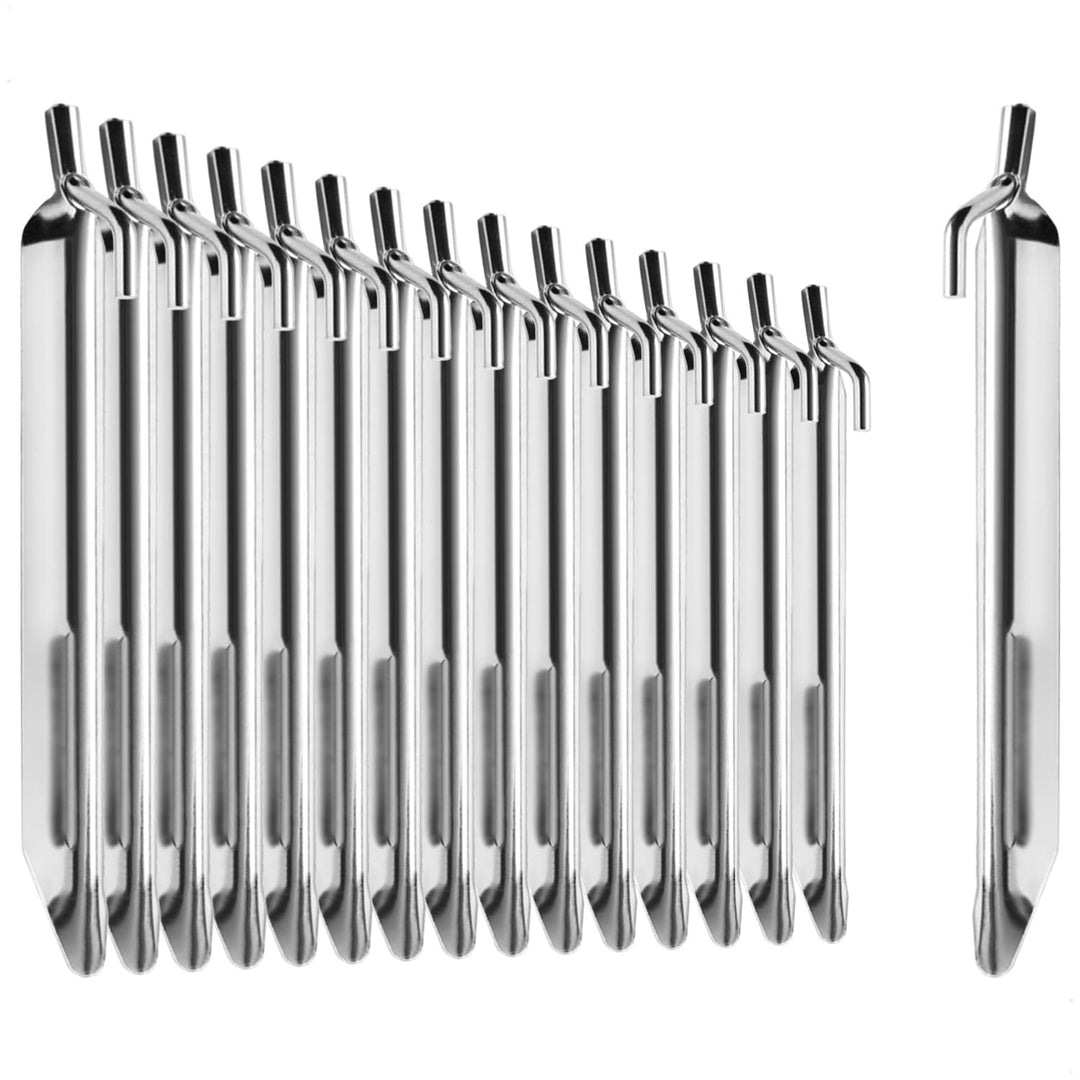 com-four® 16x Zelt-Heringe aus Stahl - robuste Erdnägel in V-Form für Camping und Outdoor - ideal fü