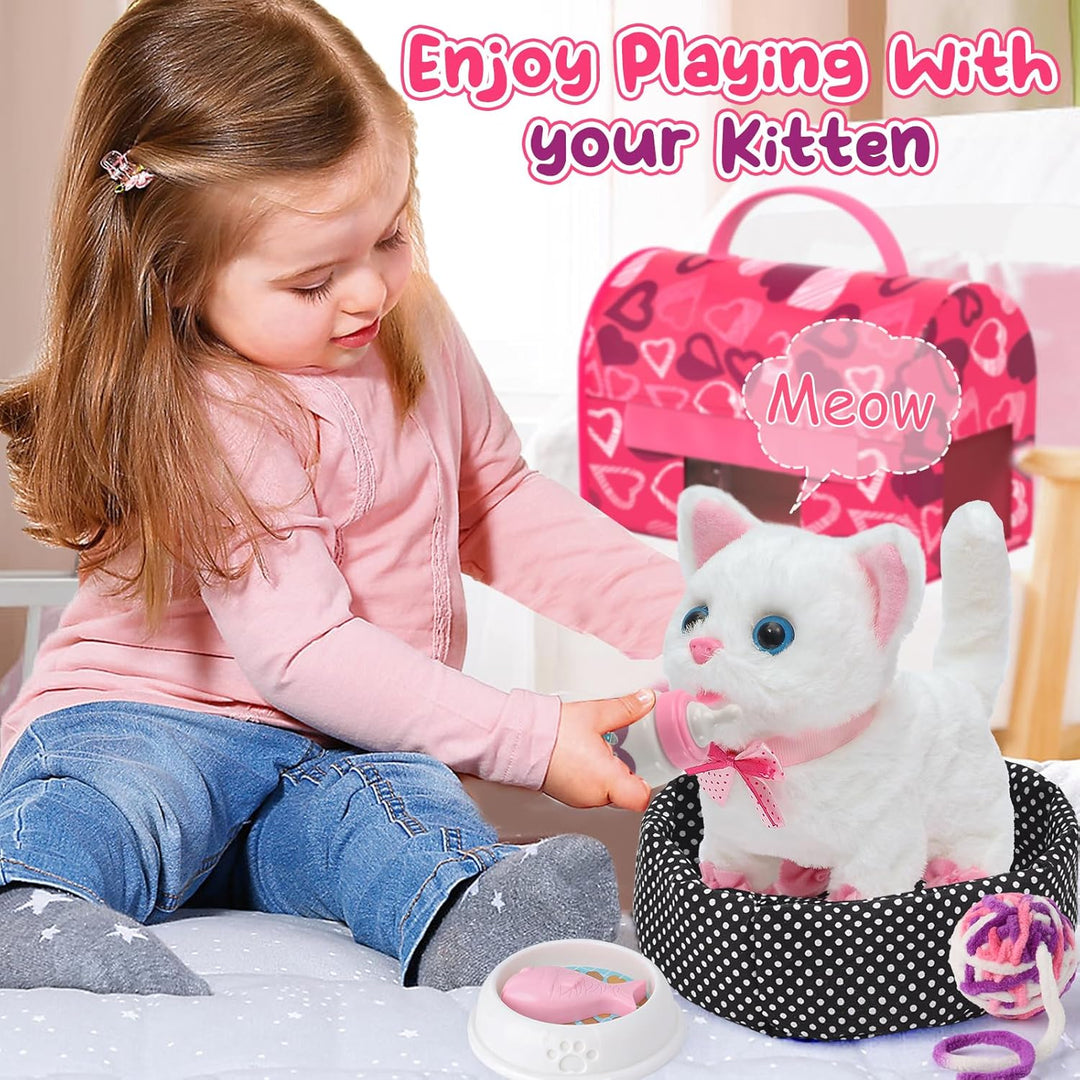 Tacobear Katze Spielzeug Kinder Elektronische Haustiere Katze Gehen Bellt Schwanzwedeln Cat Transpor