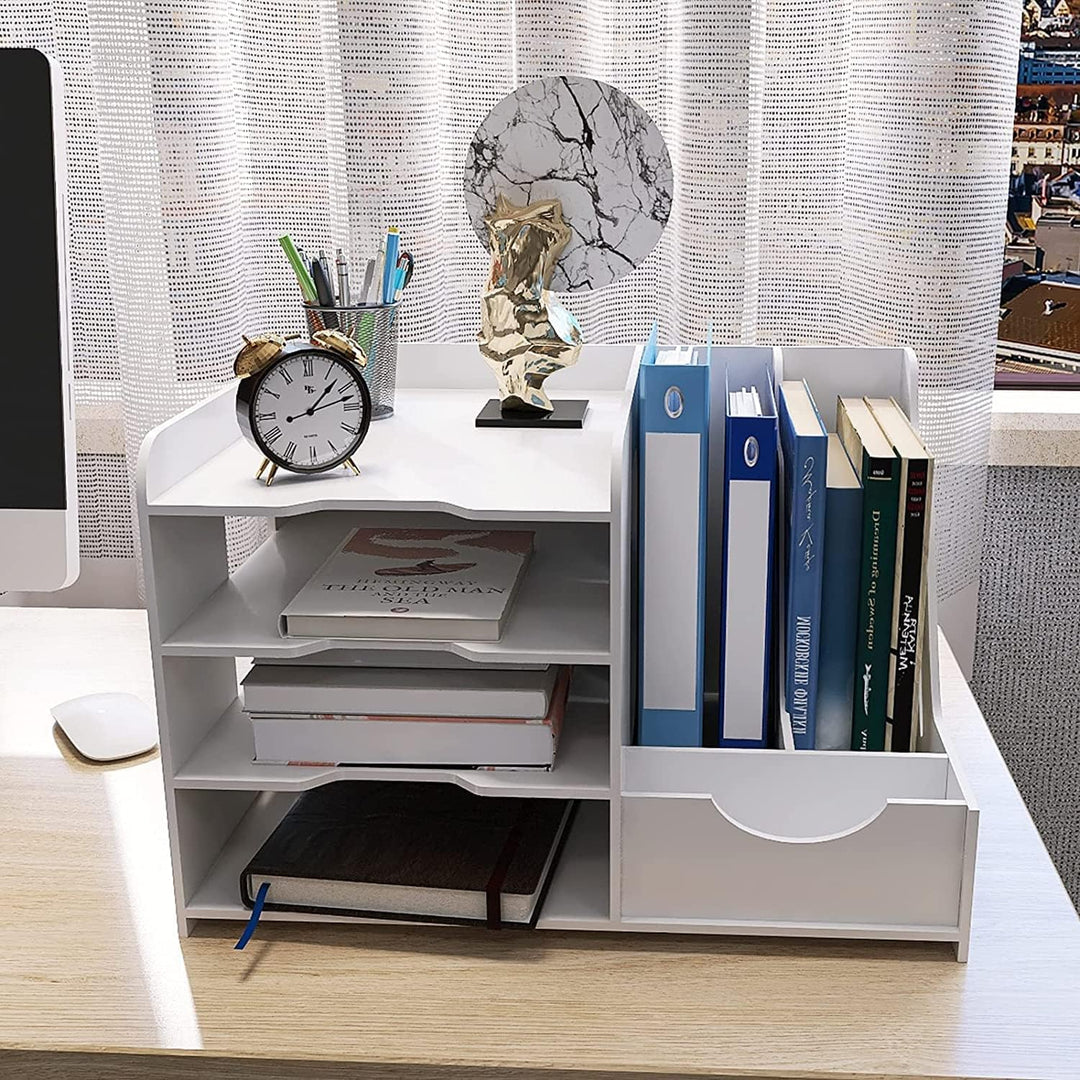 PUNCIA Dokumentenablage A4 Briefablage Ablagefächer PVC Schreibtisch Datei Organizer Papierablage Ak