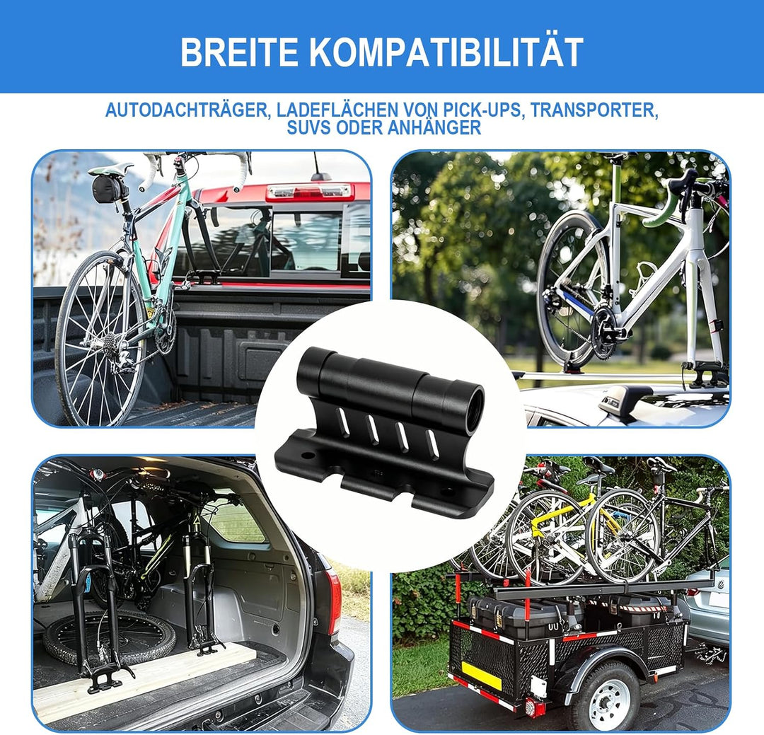 2 Stück Gabelhalterung Fahrrad Set Universal MUniversal Montage-Kit | für LKW/Anhänger/Fahrradgepäck