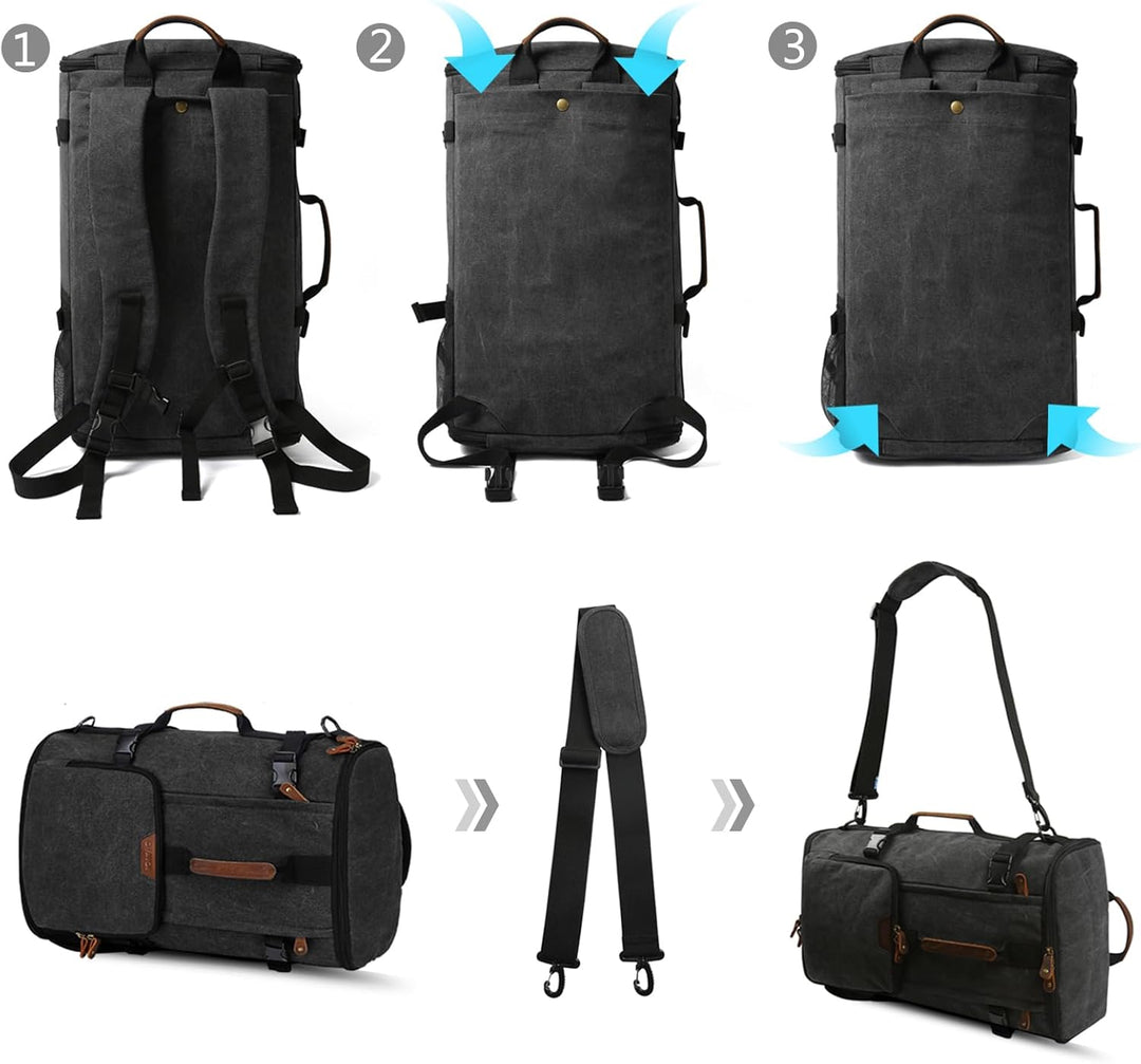 G-FAVOR Rucksack Herren gross, 40L Reiserucksack Handgepäck Rucksack Canvas Travel Backpack für 15,6