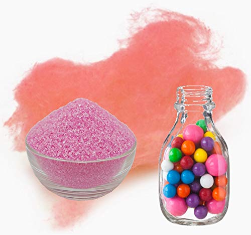 4x100g Aromazucker + 20 Zuckerwattestäbe für bunte Zuckerwatte mit Geschmack | Apfel, Banane, Bubble