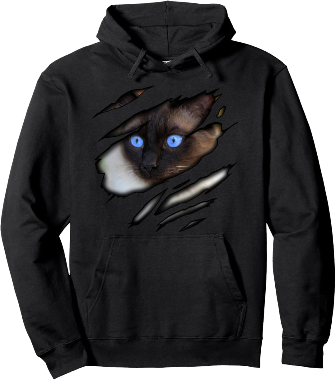 Siamesische Katze in mir Design, Cadesign, reinrassige Katze Pullover Hoodie
