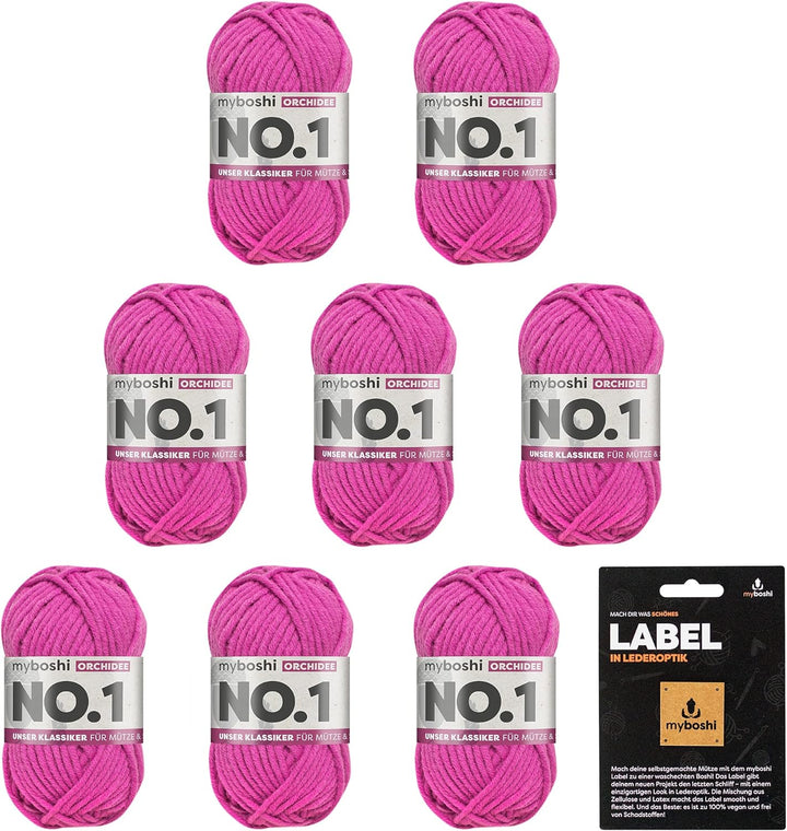 myboshi No.1 Wolle zum Häkeln und Stricken, Schnellstrickgarn, langlebige Mützenwolle, Strickwolle,