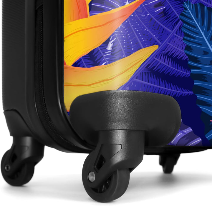 NoBoringSuitcases.com® Koffer Handgepäck Trolley Rollkoffer Kleine Reisekoffer mit 4 Rollen - Dschun