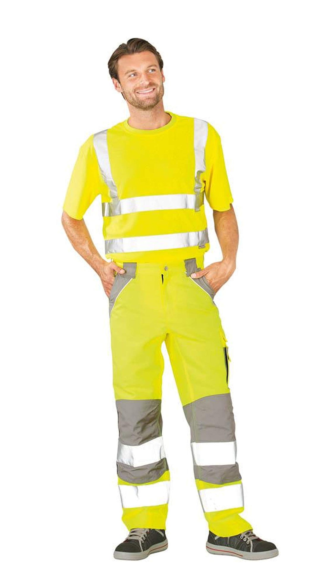 Planam Grösse 90 Unisex Plaline Warnschutz Bundhose gelb Zink Modell 5611 90 Gelb/Zink, 90 Gelb/Zink