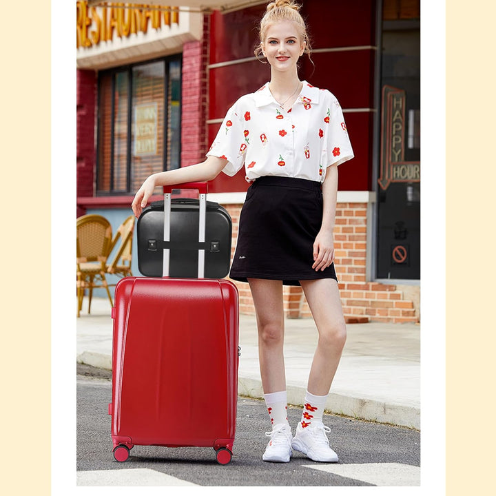 Handgepäck Kosmetikkoffer Schwarz Damen Make up Koffer & Beautycase, Schminkkoffer Friseurkoffer Kos