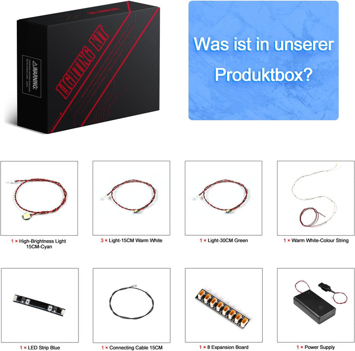 LocoLee Licht Kompatibel mit Lego Invisible Hand, Nur Lichter Set - Kein Modell, Licht BeleuchtungSe