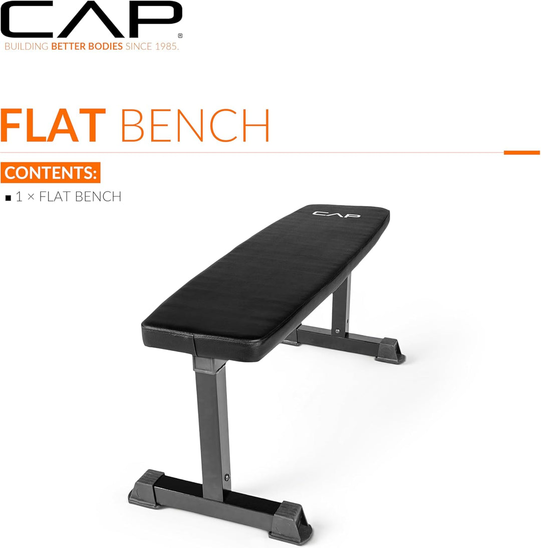 Cap Barbell flach Gewicht Bench, Schwarz