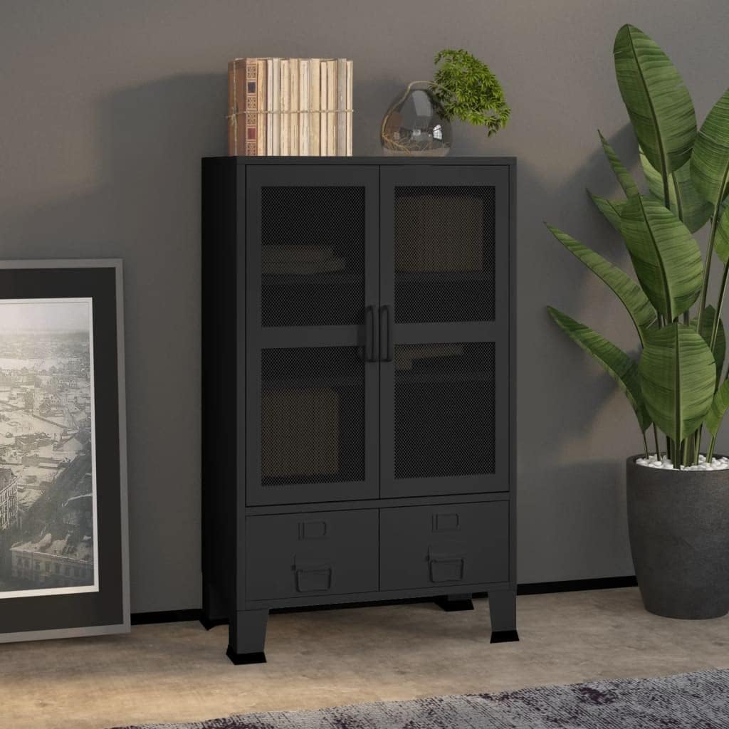 vidaXL Lagerschrank Industrie-Stil Sideboard Kommode Anrichte Metallschrank Schrank Beistellschrank