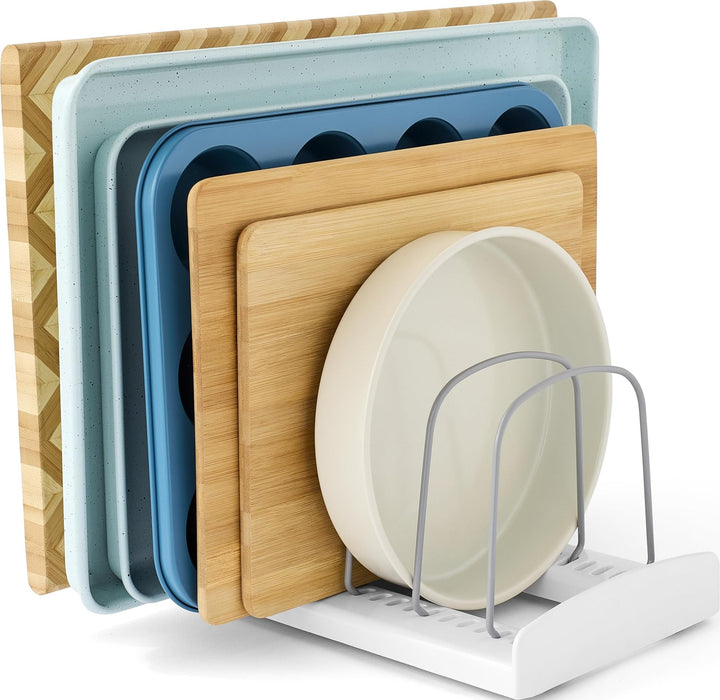 YouCopia Bakeware Rack StoreMore verstellbar, Kunststoff, Weiss, Standard