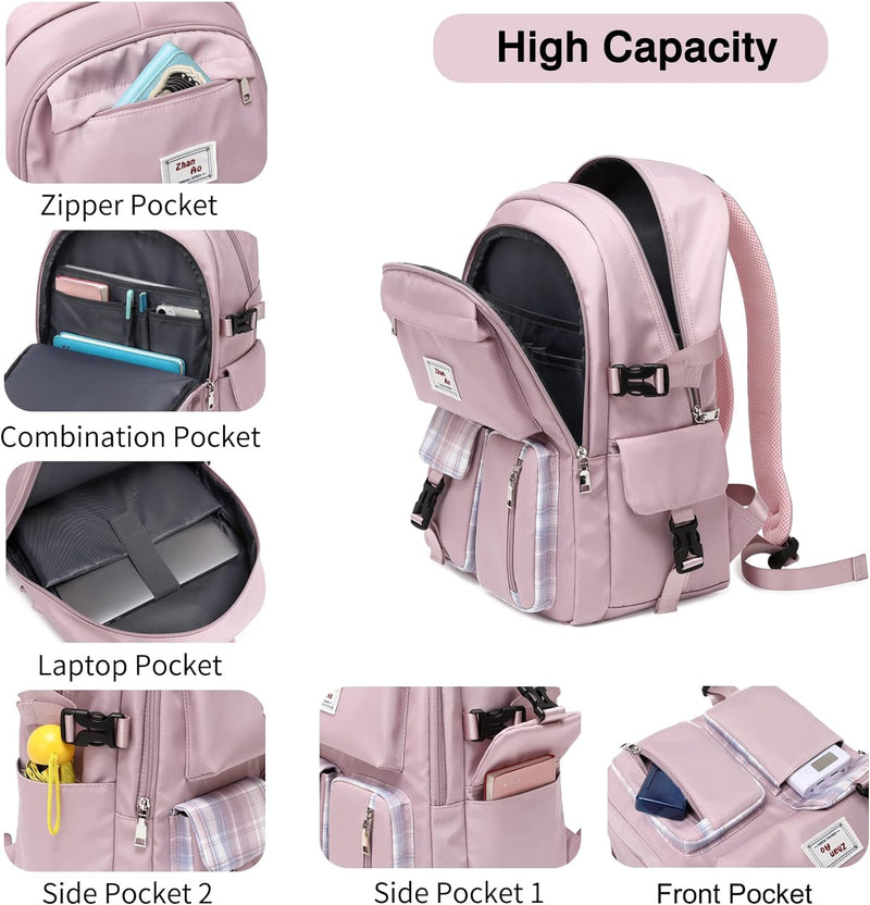 FANDARE Beiläufig Rucksack Schulrucksack Schulranzen Daypacks mit 15.6 Zoll Laptopfach Schultaschen