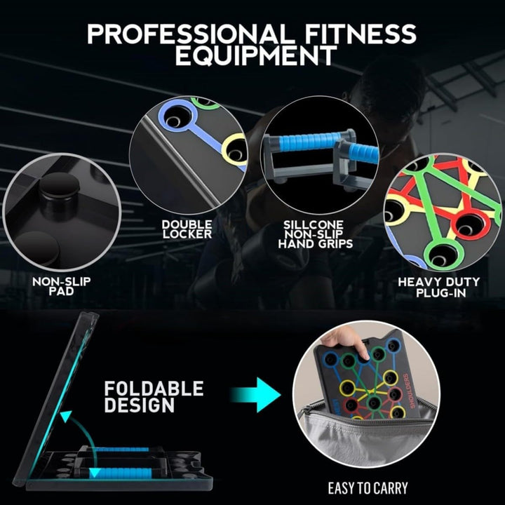 Liegestütze Brett, 24 IN 1 Faltbare Push-Up Liegestütz Brett mit Handgriff für Muskeltraining Effekt