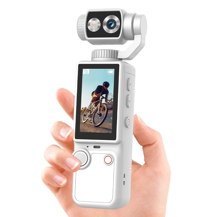 Q8 Tragbare Vlog-Kamera mit 180° schwenkbarem Objektiv, 1080p Digitalkamera für Fotografie &amp; Video,
