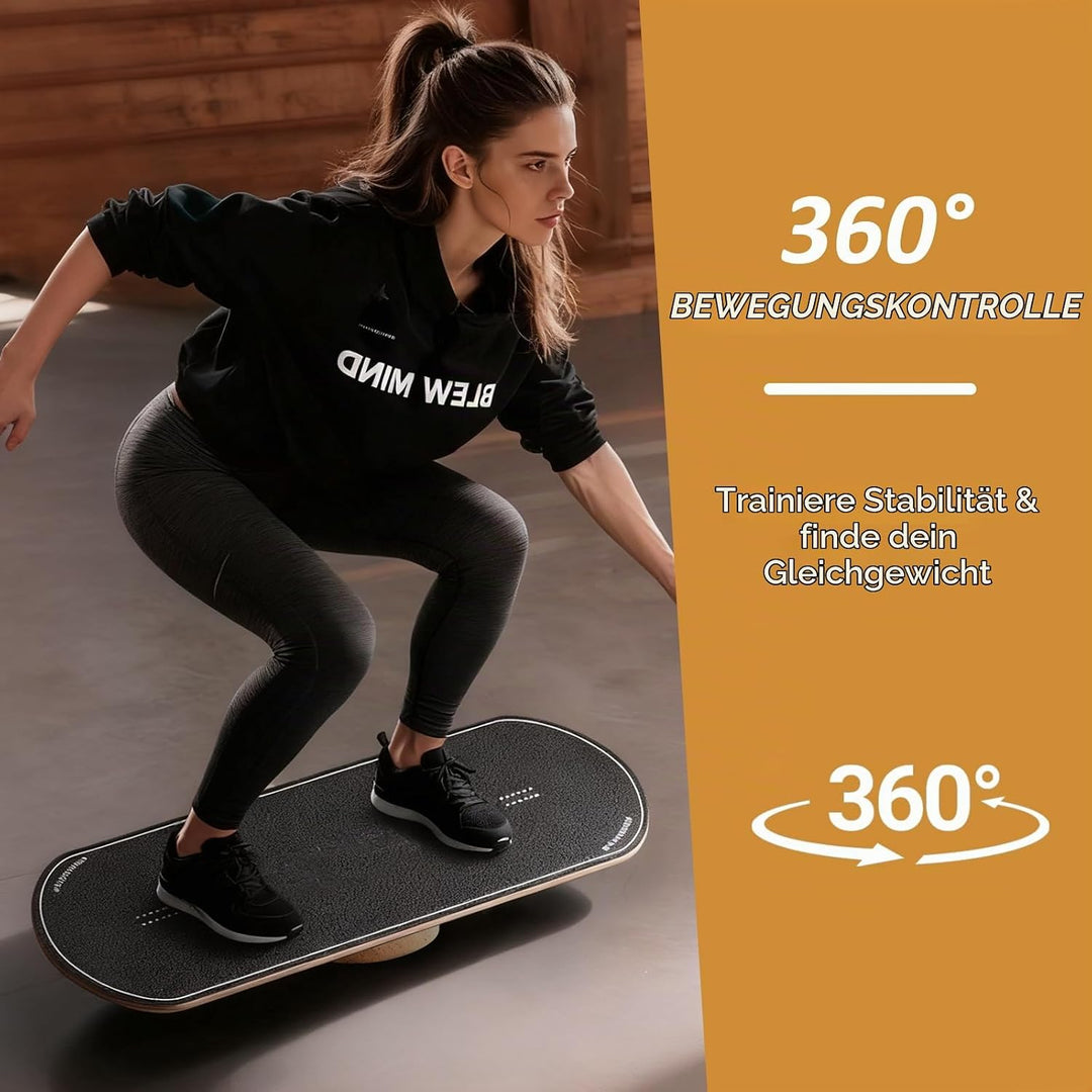 Balance Board Halbkugel aus massivem Kork Ø15cm, Höhe 7,5cm – Rutschfest, nachhaltig, ideal für Glei