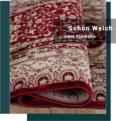 payé Teppich Gebetsteppich - Läufer Seccade Namaz - 70x125cm - Bordeaux - mit Fransen Islam Weich Wo