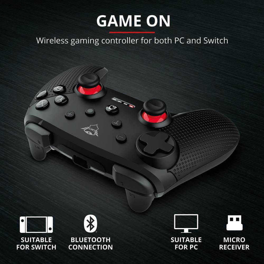 Trust Gaming GXT 1230 Muta PC &amp; Nintendo Switch Controller Kabellos, Aufladbare Batterie, Bluetooth/
