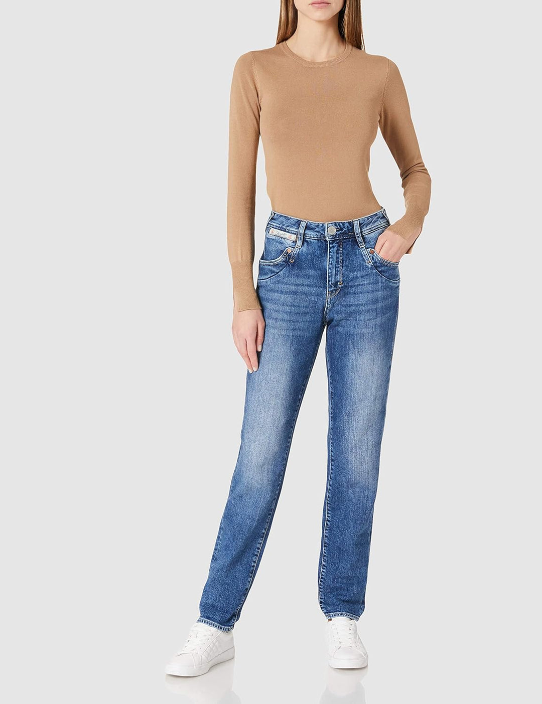 Herrlicher Damen Piper Hi Conic Recycled Denim Jeans 26W / 30L Retro Marvel 869, 26W / 30L Retro Mar