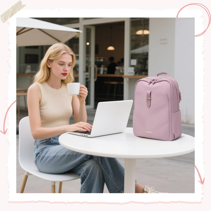 Rucksack Damen Herren Elegant, 17.3 Zoll Laptop Rucksack Wasserdicht mit Laptopfach, Business Laptop