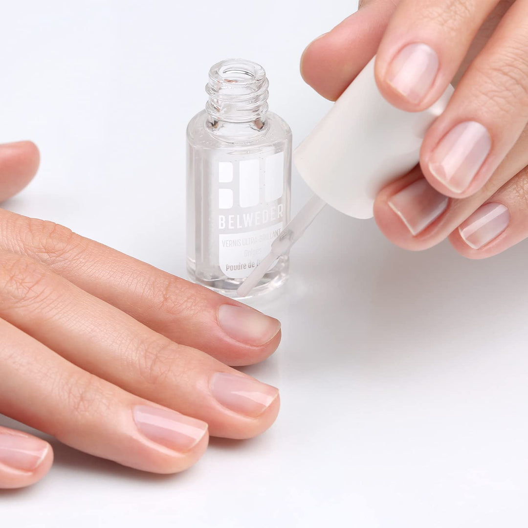 BELWEDER - Nagelhärter mit Glänzend Diamantpulver 2 x 7,5ml - Nagelpflege für Weiche und Geriffelte