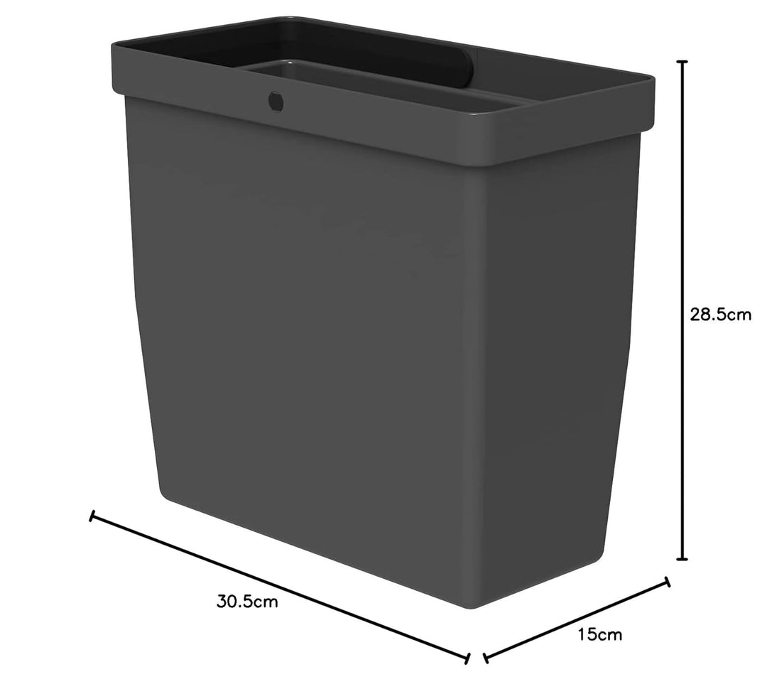 LM 533 ECO | 11-L Mülleimer aus recyceltem Material | 15 x 30,5 x 28,5 cm | Kompatibel mit LM Mülltr